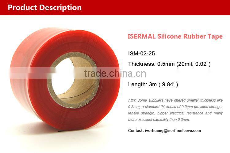Isermal silicone rubber rescue repair tape 3m red color