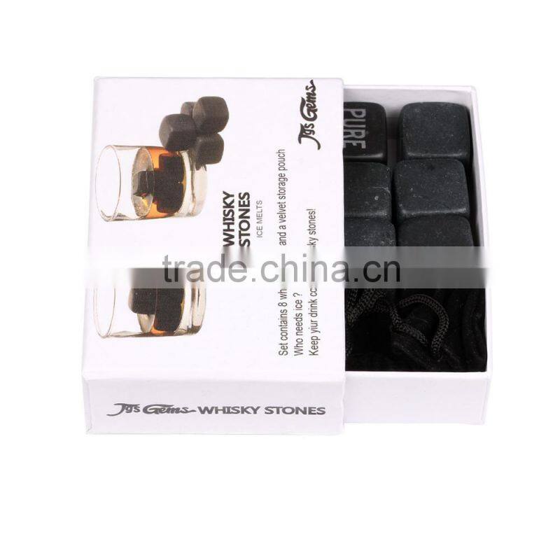 Fashionable personalize engraving whiskey stone ice cube gifts for whiskey lovers