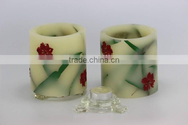 dried flower design candle for decoration wholesale