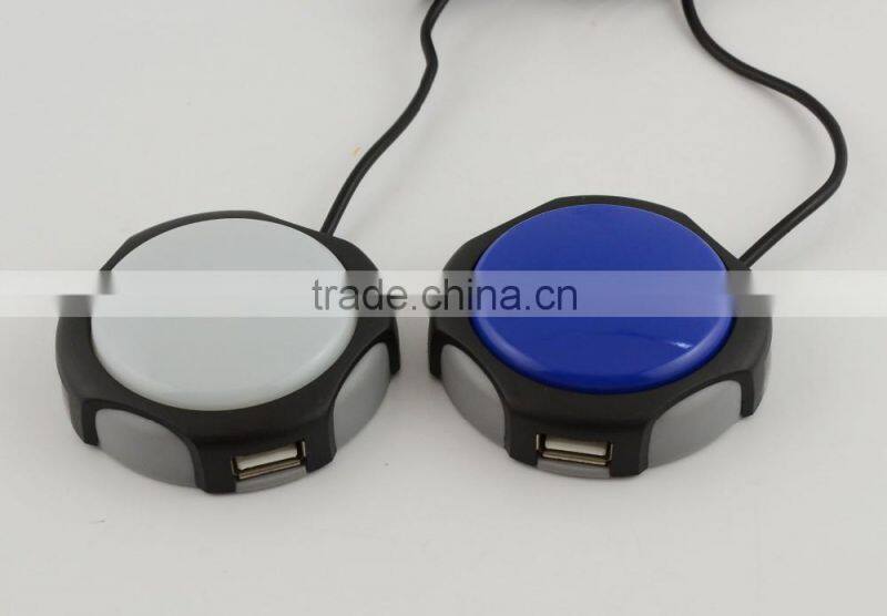 Creative Style USB2.0 Hub with 4 Ports Can Print Logo on Webkey Button as Promotional Gifts
