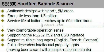 High quality Pos system barcode handle laser pos scanner