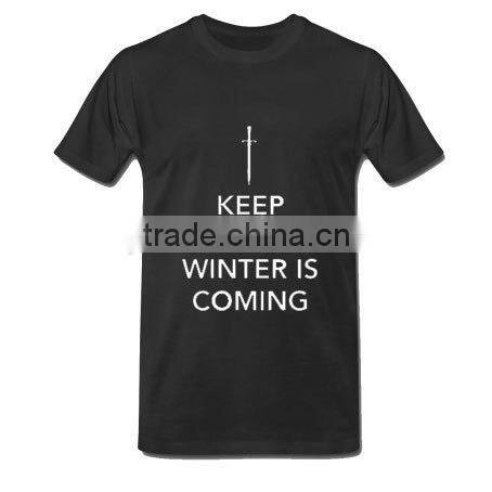 2016 Wholesale 100%Cotton Plain Custom T Shirt printing