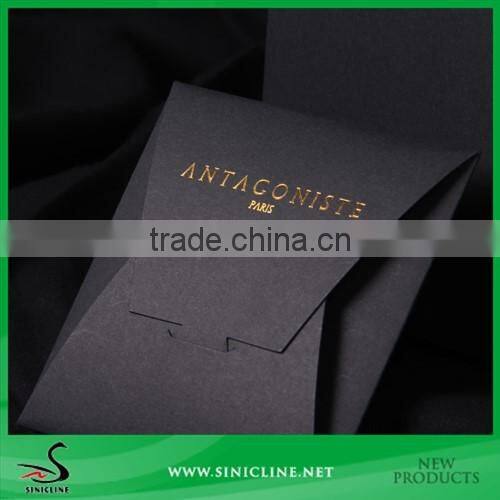 Sinicline Black Paper Card T-shirt Package Bag Customized in China
