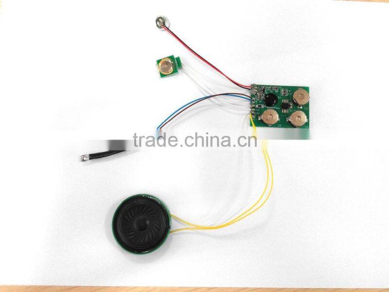 Custom recordable sound module for christmas greeting card, recordable greeting card for sound module