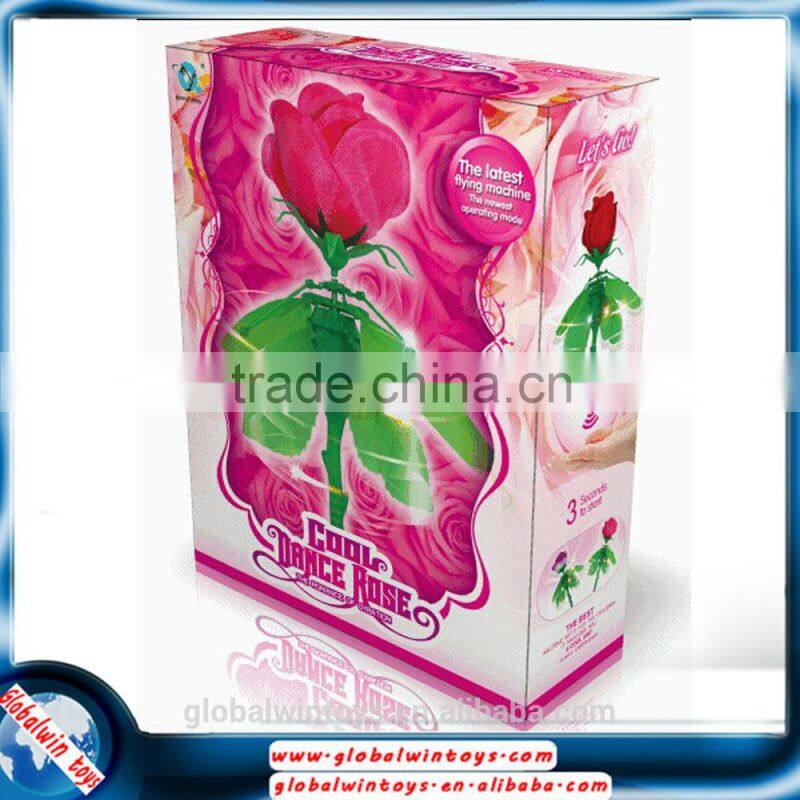 2015 newest unique rc inductive rose flower flying toy for gifts gw-tqy66-r03g