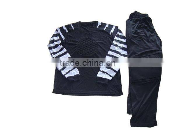 Long sleeve soccer jersey goalkeeper uniform wholesale stripe style
