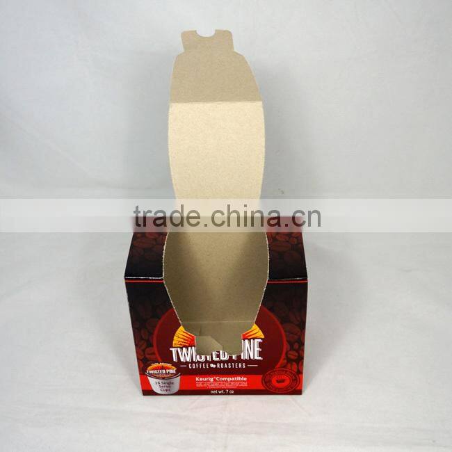 Customized coffee paper box for 12 single serve cups