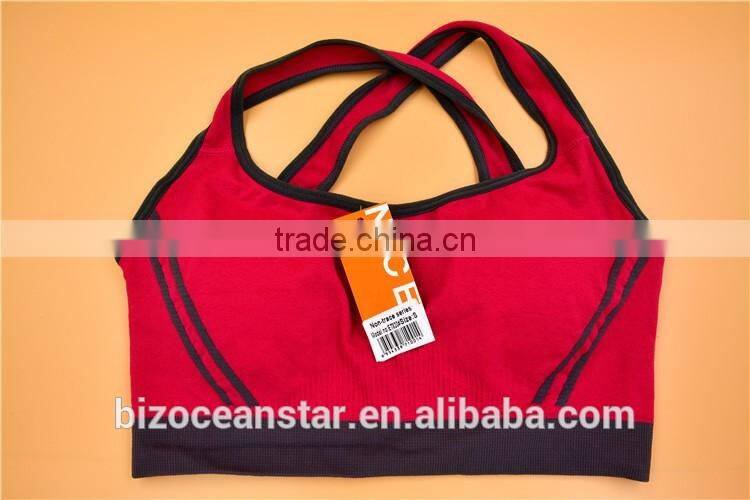 Womens new padded top athletic vest custom fit gym sports bra