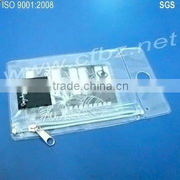 Printing plastic documents pouch with zipper