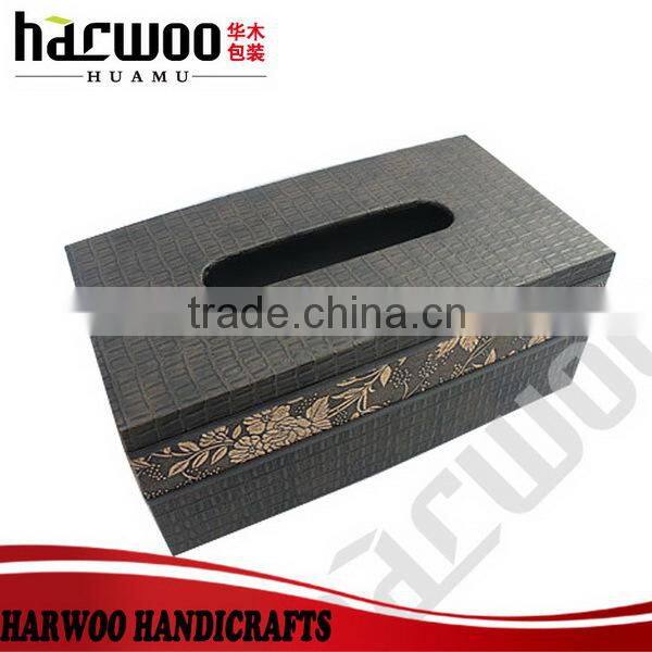 2016 Excellect Handmade Craft High Quality Leather Hotel Tissue Boxes