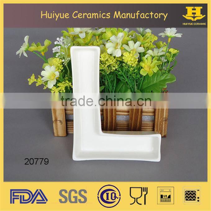 porcelain letter plates white color HAPPY BIRTHDAY