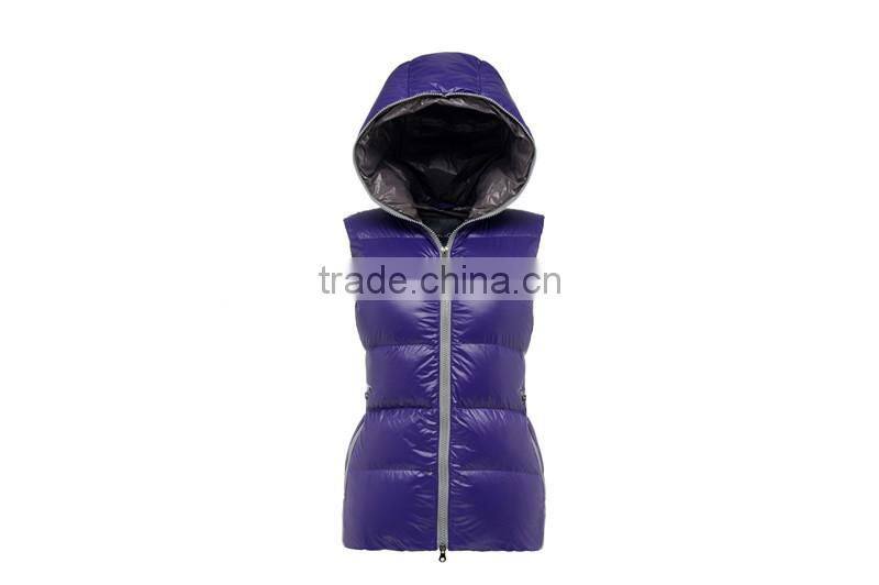 2015 newst women ultralight down vest winter with hood