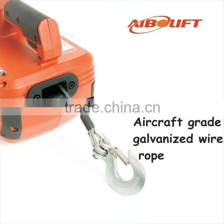 mini portable electric winch 500lbs with remote control