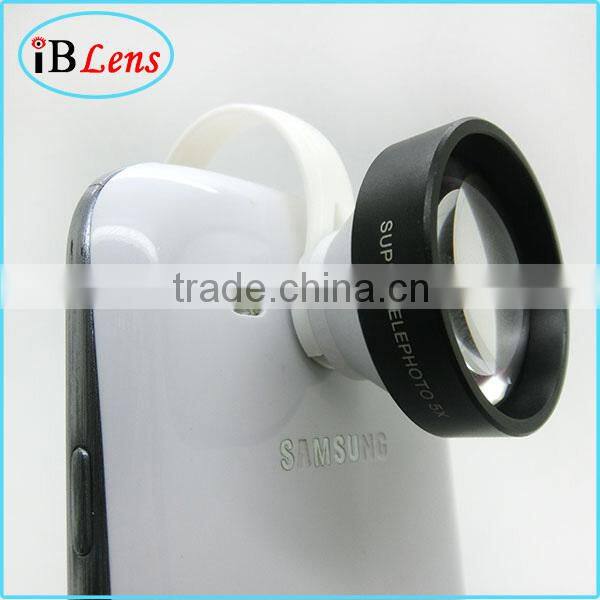 HOT New Product For 2015!High quality Circle Clip 5X super telephoto zoom camera lenses for mobile phone