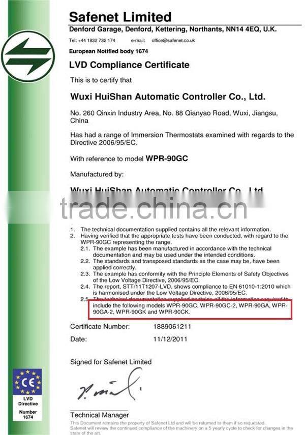 IMIT immersion thermostat