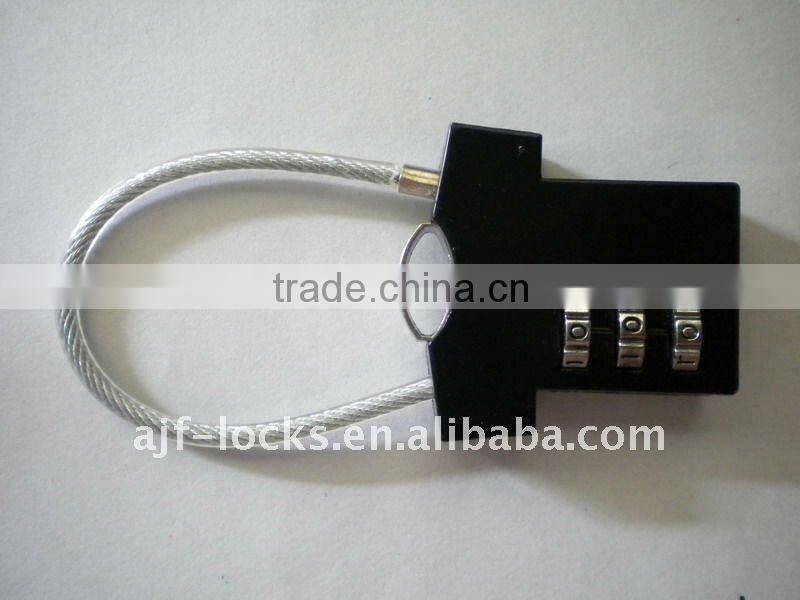 New 2014 hot sale 3 digital reset suitcase Cable combination lock