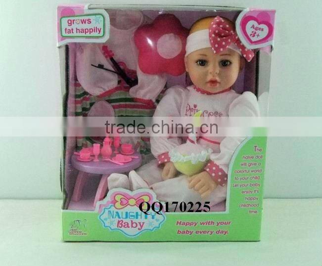 16 inch lovely baby doll with IC-papa,mama,cry laugh