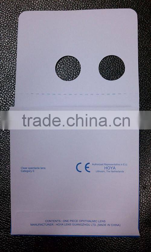 Lenticular aspherical padded optical lens premium envelope package for lens with holes for sticker