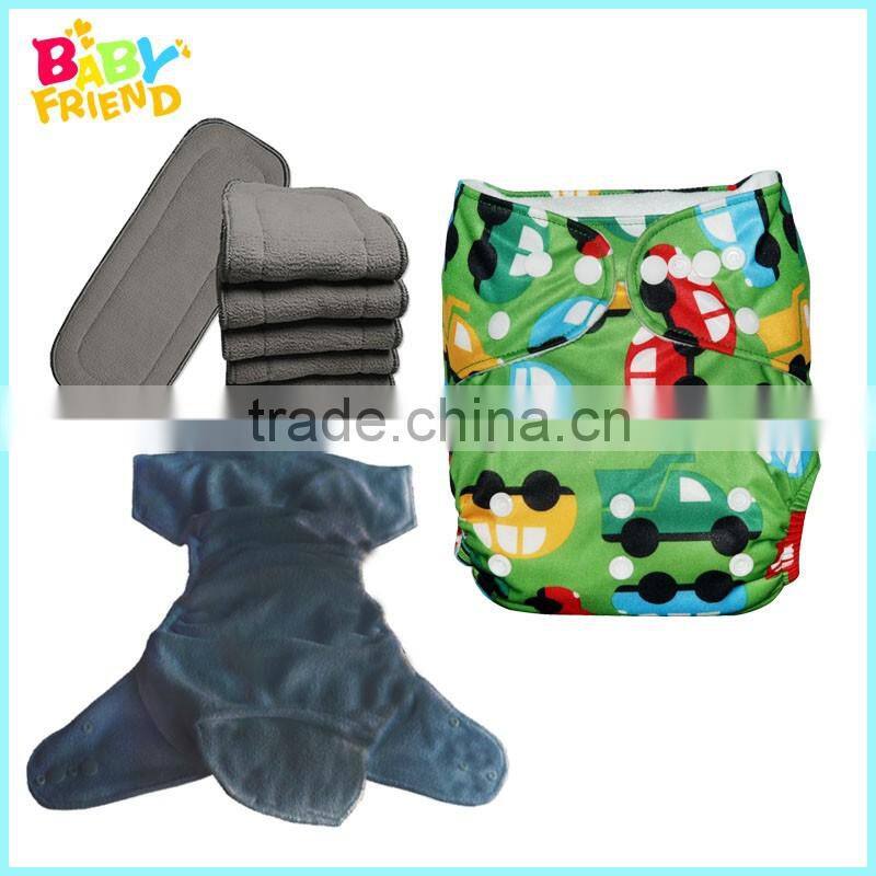 2015 Babyfriend Round Wings Print Wholesale Bamboo AIO Modern Cloth Diaper
