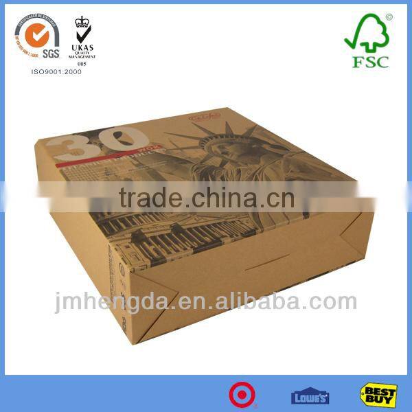 Fashion Design Custom Printing Cardboard Boxes Moving With Handle