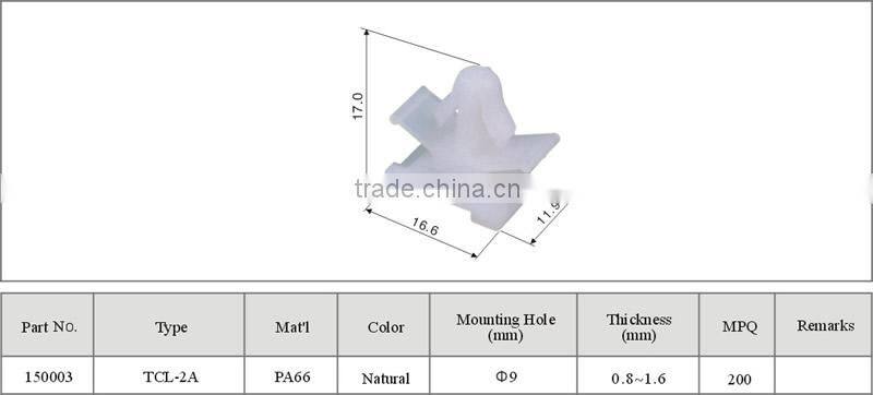 auto plastic fastener securing fixed Clips plastic fasteners waterproof cable