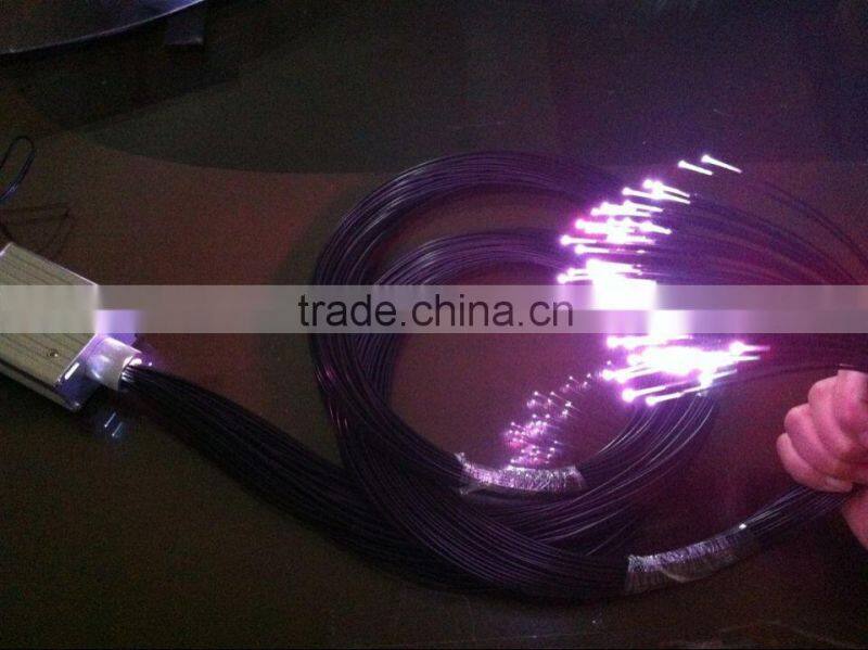 1.0mm PMMA single core lighting fiber optic cable end glow
