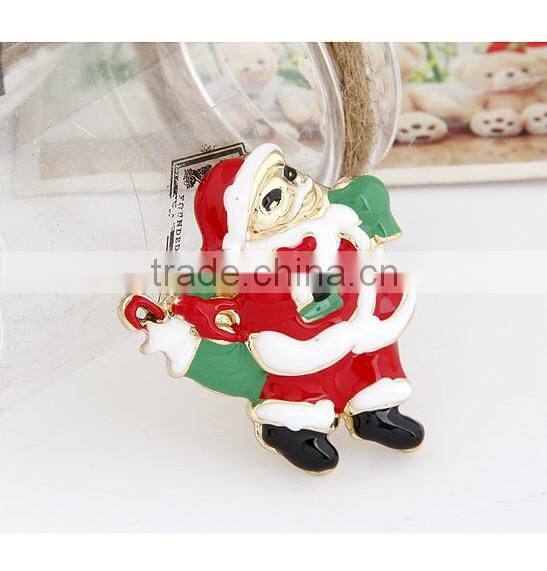 New 2013 promotion Christmas motif ornaments santa claus brooch decoration gift presents products