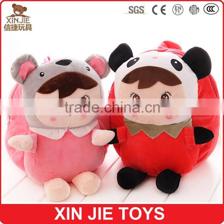 cute carton doll plush backpack customize soft backpack kids backpack