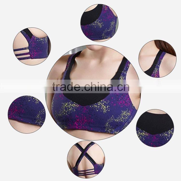 wholesale gym fitness compression fashion sport bra active wear custom sports bra