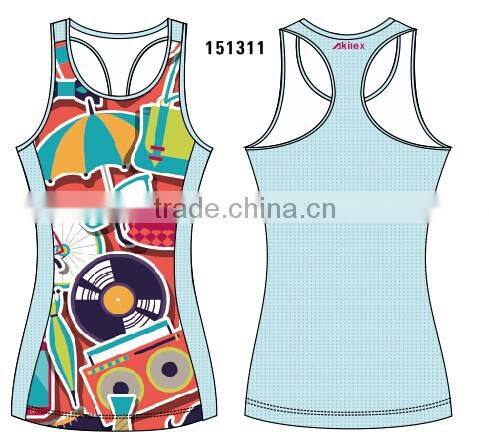custom printed singlets girls running singlets