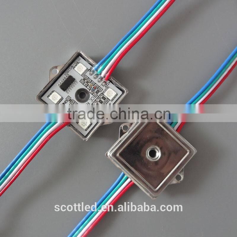 DC12V 4LEDs square shape RGB lpd6803 LED pixel module