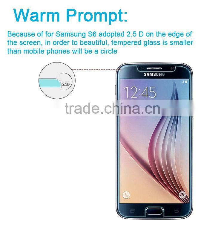 Factory wholesale hot selling 9H anti blue light tempered glass screen protector for Samsung galaxy s6 alibaba express