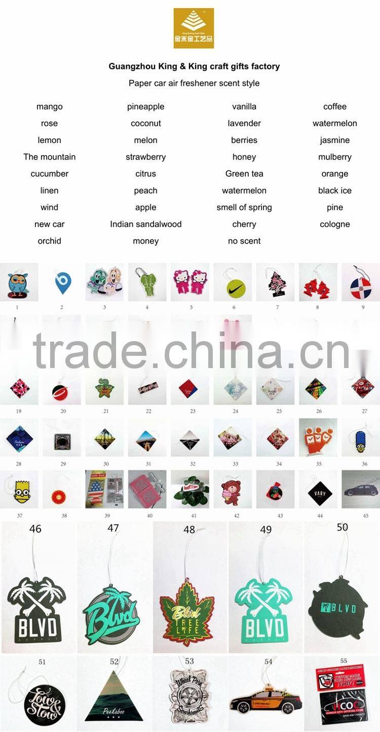 Custom CMYK printing logo hanging sexy girl car air freshener card sexy car air freshener