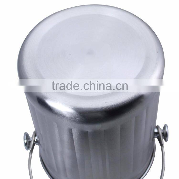 L/C cheap houseware 1.0 gallon stainless steel garbage can with carbon filters