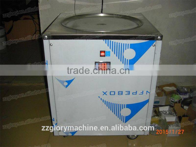 Single pan commercial fried ice cream machine