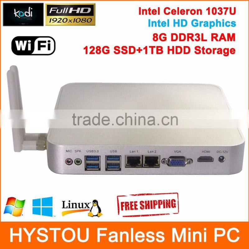 Popular notebook pc FMP02-1037UC with Dual Core 4 Threads Intel HD Graphics 1*HDMI+1*VGA+1*LAN dual display