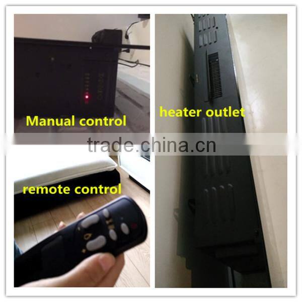 led flame effect wall mounted fireplace heater