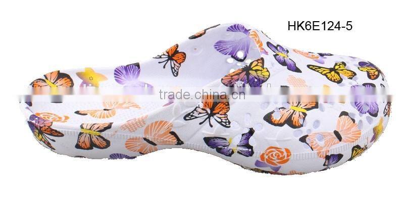 Ladies' EVA Water Transfer Printing Clogs Slippers Indoor Slippers
