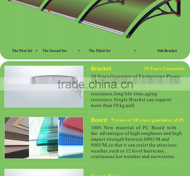 Modern transparent plastic awning small window awning parts for window awnings or door awning cover snow shelter canopy