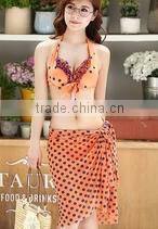 Women FLAG Bandeau Bikini Top Two Piece Push-up Padded Bathing Swimsuit