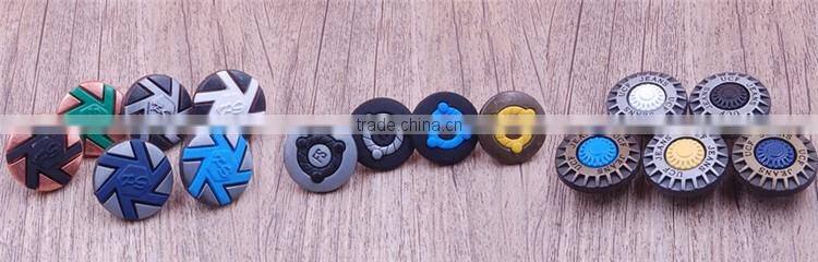 Custom black gray metal shank suit pants buttons