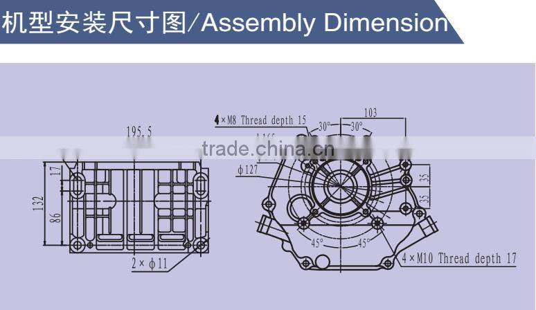 OHV 190f single cylinder gasoline engine 13hp
