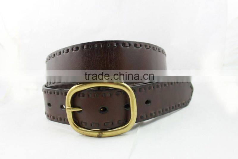 Ever Classic Men's Geniune Leather Belt Veg Tanned Full Grain Leather Belt Waist Belt