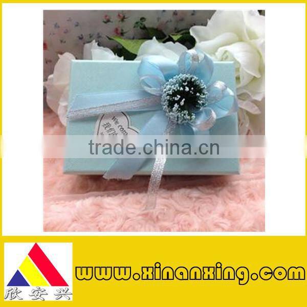 custom made blue paper box for cake