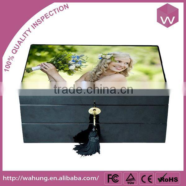 Cosmetic jewellery wood box glossy painting storage jeweled box