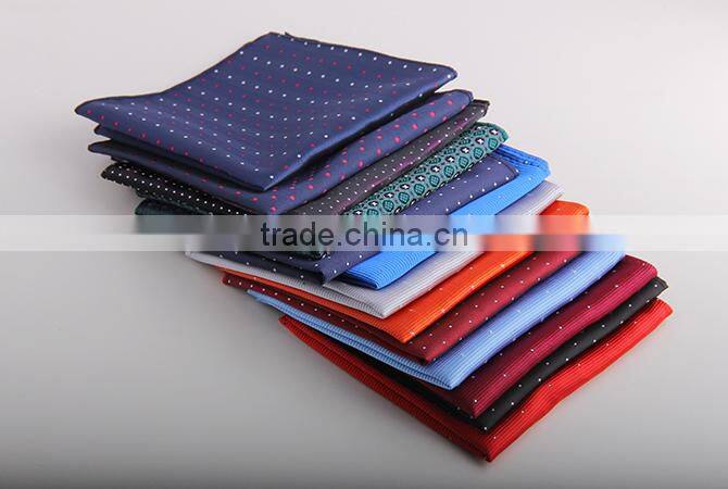 High quality mens polyester custom woven pocket square