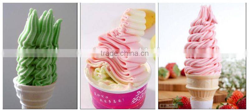 3 flavours commercial soft serve ice cream machine