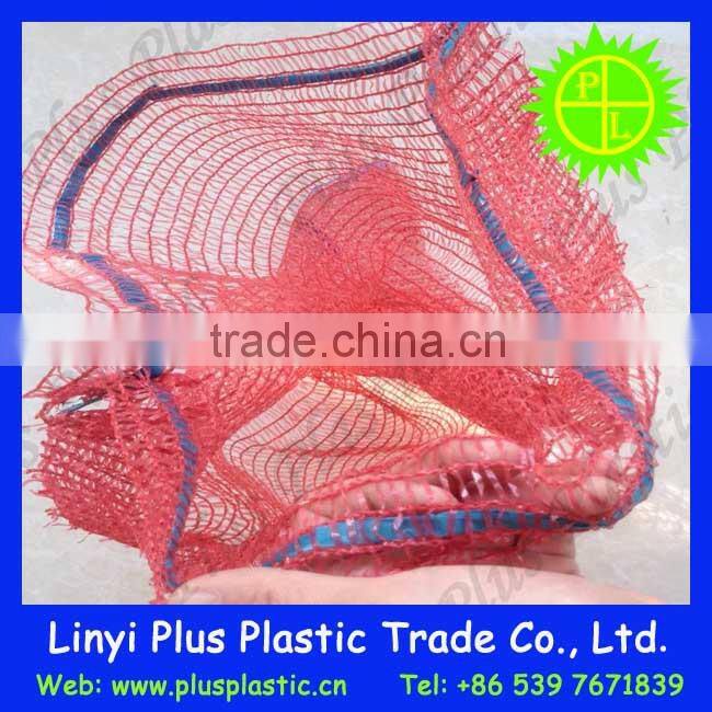 Knitting mesh drawstring bag packing cucumber,mesh bag for vegetables