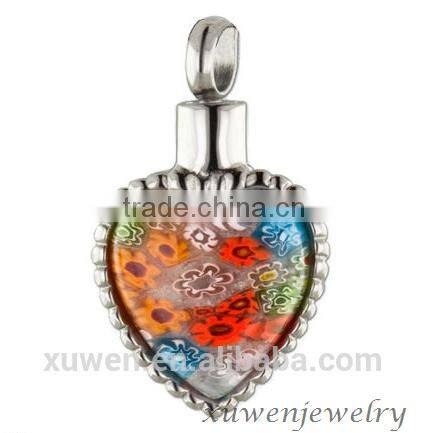 stainless steel heart cremation keepsake jewelry