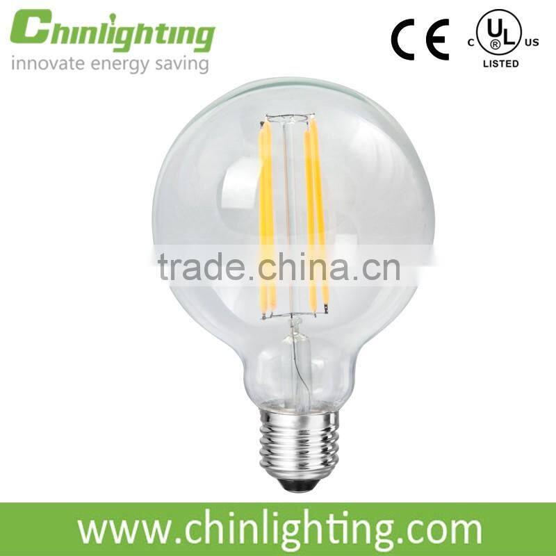 Indoor Led Lighting Bulbs G95 With CE RoHS UL Certificated 5W Lighting Filament Bulbs